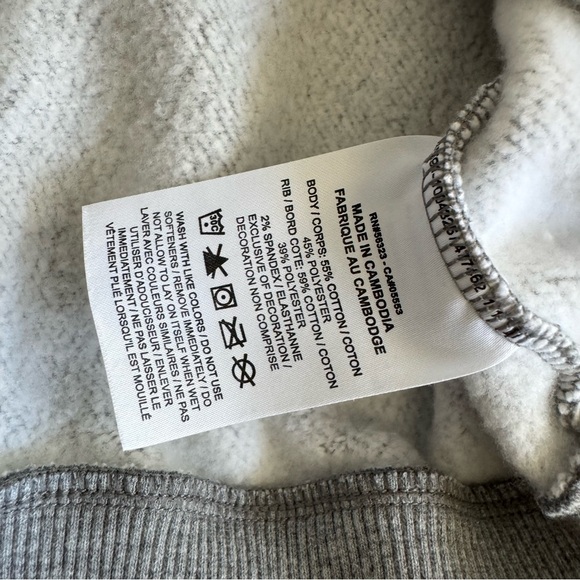 Nike Women’s Cropped Hoodie Gray Fleece Training Pullover Size L - Picture 4 of 5